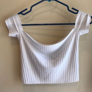 White crop top